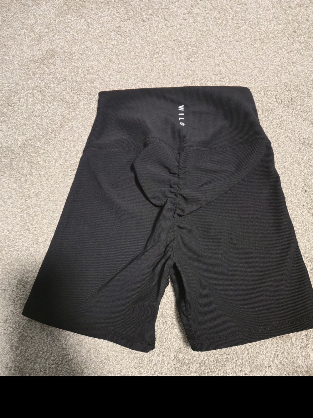 WILO Black High-Waist Scrunch Bike Shorts